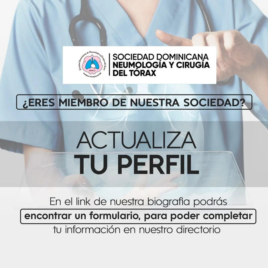 Sociedad Dominicana de Neumología y Cirugía del Tórax: Actualiza tu perfil de miembro