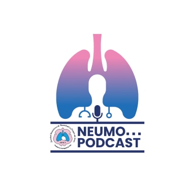 Logo del NeumoPodcast de la Sociedad Dominicana de Neumología y Cirugía del Tórax