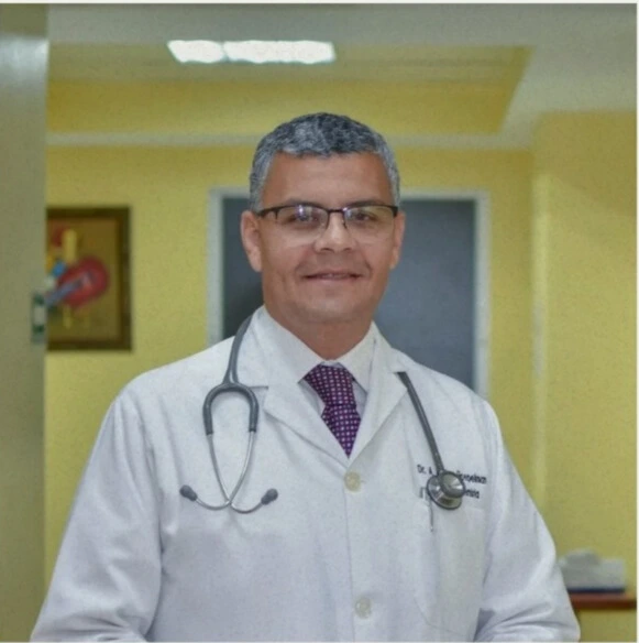 Retrato de Alfredo Matos, Presidente de la Sociedad Dominicana de Neumología y Cirugía del Tórax, 2023 - 2025