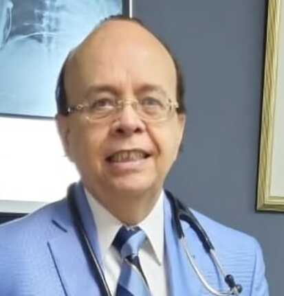 Retrato de Ramón Gómez Navarro, Presidente de la Sociedad Dominicana de Neumología y Cirugía del Tórax, 1990 - 1993